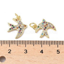 Pendentifs avec zircon cubiques à micro-pavés en laiton&nbsp;KK-Q068-63G