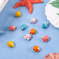12 Stück 6 Farben handgefertigte Porzellanperlen für die Herstellung von Halsketten und Armbändern&nbsp;PORC-TA0001-22