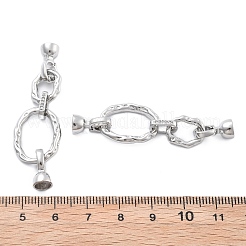 Micro pavé di ottone trasparente cubic zirconia piegato su fermagli&nbsp;KK-B125-10P