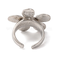 Anillos abiertos de aleación de flores para mujer&nbsp;RJEW-M018-01P
