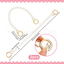 2 manico per borsa con perline rotonde in acrilico imitazione perla&nbsp;HJEW-PH02590