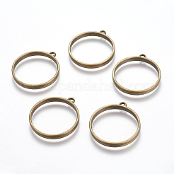 Alliances tibétaines en alliage de style pour pendentifs en résine de bricolage&nbsp;TIBEP-M019-01AB-NF