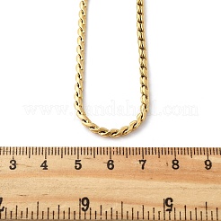 Collares de cadena de cuerda de acero inoxidable 304 para mujer&nbsp;NJEW-Q026-02G