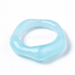 Anelli per le dita in resina trasparente&nbsp;RJEW-T013-001-F04