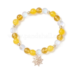 2 pulsera con dijes de acero inoxidable 304 y latón&nbsp;BJEW-TA00694