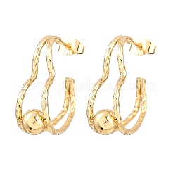 Boucles d'oreilles puces en forme de cœur&nbsp;SA-CBAB549-06G