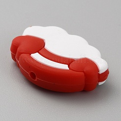 Perline in silicone ecologico per uso alimentare nuvola e arcobaleno&nbsp;LS-SIL-WH0014-33A