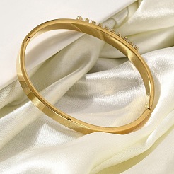 Bracelets à charnière en acier inoxydable 304 pour femmes&nbsp;BJEW-G734-02G