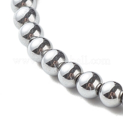 Braccialetti di perline intrecciati in ottone con micro pavé di zirconi cubici a cuore per donne adolescenti&nbsp;BJEW-JB07044