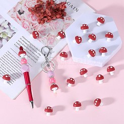 20 pièce de perles focales en silicone champignon&nbsp;JX901B