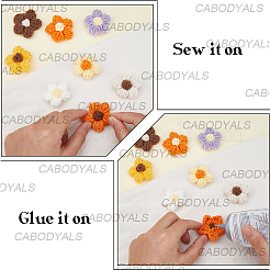 48 Stück 8 Farben handgewebte Baumwollornament-Accessoires&nbsp;DIY-CY0002-57B
