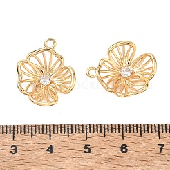 Pendentifs en laiton zircon cubique transparent&nbsp;KK-K351-73G