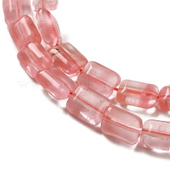 Brins de perles de verre de quartz cerise&nbsp;G-G085-A08-01
