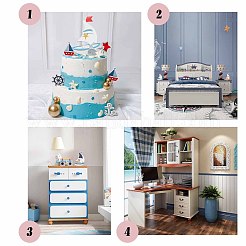 5 pieza de 5 estilos de decoración para el hogar de madera natural de estilo mediterráneo&nbsp;AJEW-PH0001-53