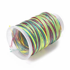 5 rouleaux de cordons en polyester teints par segments à 12 épaisseurs&nbsp;WCOR-P001-01B-018