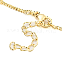 Collane con pendente in ottone micro pavé di zirconi chiari&nbsp;NJEW-M220-05C-G