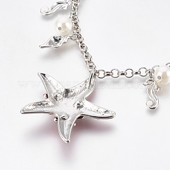 Collane con ciondoli smaltati in lega oceanica&nbsp;NJEW-WH0002-05P