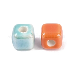 Perle di porcellana elettroplaccate fatte a mano&nbsp;PORC-R003-05