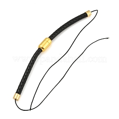 Armband aus schwarzem geflochtenem Lederband herstellen&nbsp;MAK-F037-01G