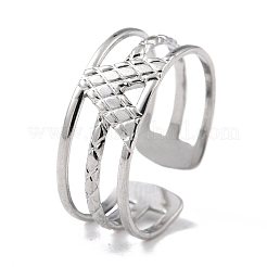 Anlaufgeschützte Unisex-Fingerringe aus 304 Edelstahl mit breitem Band&nbsp;RJEW-L102-01P