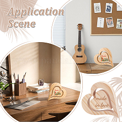 Décoration en bois coeur inachevé&nbsp;DIY-WH0888-465