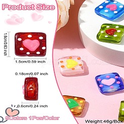 9pcs 9 Farben handgemachte Bunte Malerei-Perlen&nbsp;LAMP-CJ0002-05