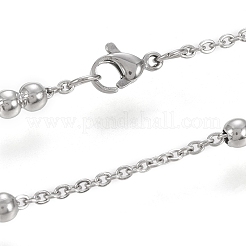 Colliers à chaîne en acier inoxydable 304 anti-ternissement&nbsp;NJEW-M183-06P