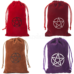 4 borsa con coulisse per riporre le carte dei tarocchi in velluto a 4 colori&nbsp;TP-CN0001-32
