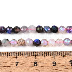 AB-farbig plattierter natürlicher Granat & Rosenquarz & schwarzer Spinell & Amethyst & Quarzkristall & Eisobsidian-Perlenstränge&nbsp;G-T144-B07-07
