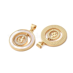 Colgante micropavé cubic zirconia de latón&nbsp;KK-U070-02E-G