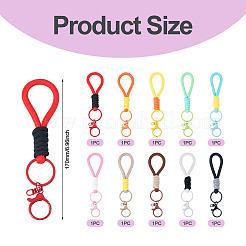 10 Stück 10 Farben Polyester-Lanyard-Hand-Handygurte&nbsp;MOBA-TA0001-03