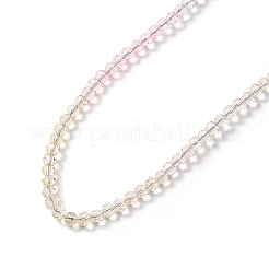 Collier de perles rondes en verre bling pour femme&nbsp;NJEW-PH01490-01