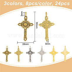 24 pz 3 colori ciondoli in lega&nbsp;TIBEP-HY0001-10