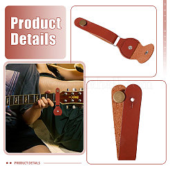 Porta plettri per chitarra in pelle PU&nbsp;DIY-WH0899-692