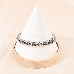 304 Edelstahl-Armbänder mit kubanischen Gliederketten&nbsp;BJEW-G766-01P-01