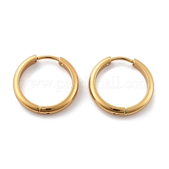 Pendientes de aro de acero inoxidable 201&nbsp;EJEW-P304-15B-G