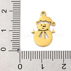 Pendentifs de Noël en acier inoxydable 201&nbsp;STAS-Q015-09G