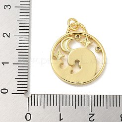 Pendentifs avec zircon cubiques à micro-pavés en laiton&nbsp;KK-B124-07G