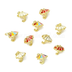 9 Stück 3 Farben Messing Emaille Charms&nbsp;KK-CJ0014-16