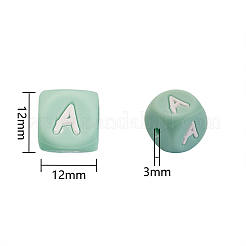 26pcs 26 Silikon-Alphabetperlen für die Herstellung von Armband oder Halskette&nbsp;SIL-SZ0001-01C