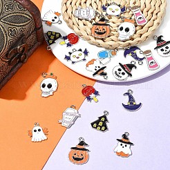 26pcs 13 Arten Halloween-Thema-Legierungs-Emaille-Anhänger&nbsp;ENAM-FS0002-08