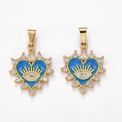 Pendenti in ottone con zirconi chiari&nbsp;ZIRC-J025-67G