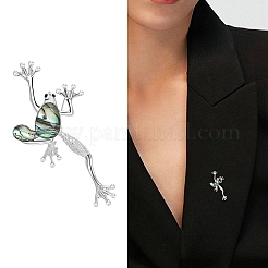 Retro kreative Abalone Muschel Frosch Brosche&nbsp;PW-WG0F18B-01