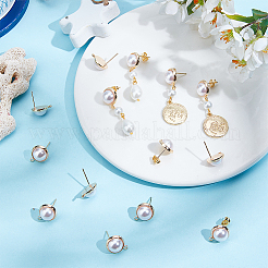 20 pièces de boucles d'oreilles en laiton&nbsp;KK-BBC0017-30