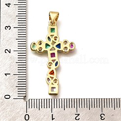 Gestell Messing micro ebnen Zirkonia Anhänger&nbsp;KK-L226-005G-07