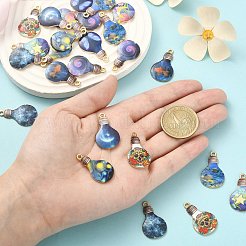 30 Stück 10 Stile bedruckte Anhänger aus Legierung&nbsp;PALLOY-CJ0002-55