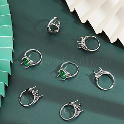 10 Stück verstellbare Fingerringkomponenten aus Messing&nbsp;KK-CA0002-19