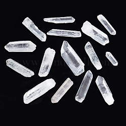 Ahadermaker 15 pièces perles de cristal de quartz naturel, perles de cristal de roche, pas de trous / non percés, puce, facette, 13.5~37.5x2.5~9x3.5~8mm, environ 15 pcs / sachet 