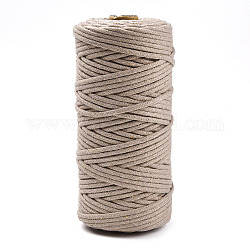 コットン糸  マクラメコード  装飾的な糸のスレッド  DIYの工芸品について  ギフトラッピングとジュエリー作り  淡い茶色  3mm  約109.36ヤード（100m）/ロール。