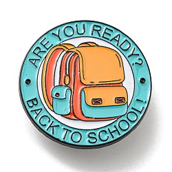 Épingles en émail sur le thème de la rentrée scolaire, insigne, broche en alliage pour vêtements de sac à dos, sac à dos, 30x1.5mm